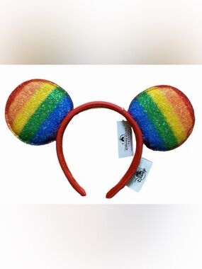 Themed Pride sequined Rainbow Mouse Ears Headband